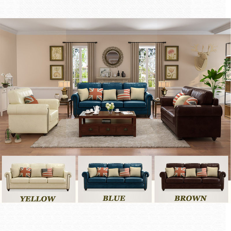 Customized nappa corner sofa set