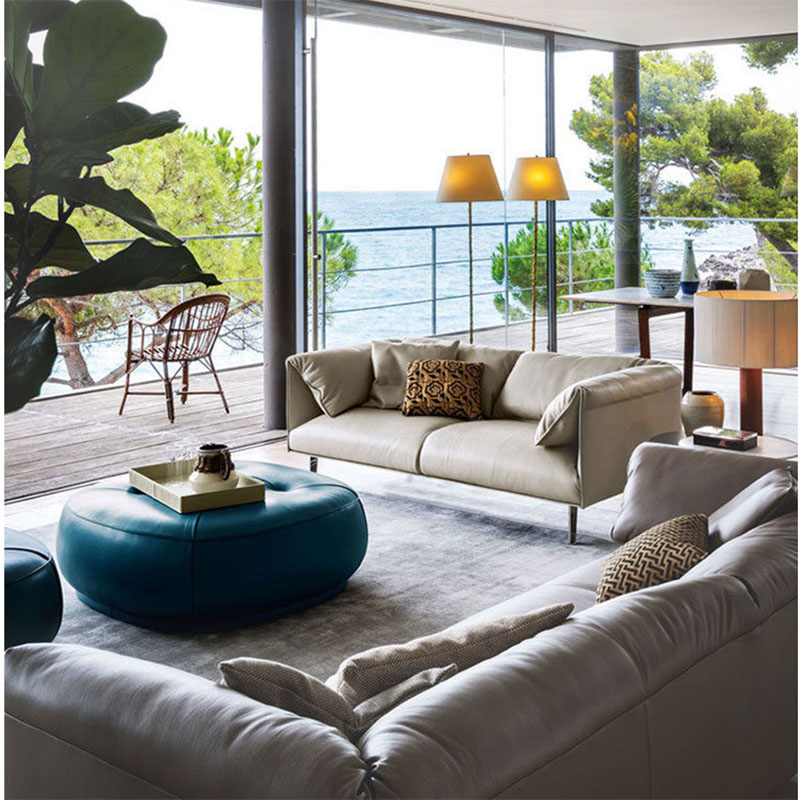 ODM / OEM genuine leather sofa bed with the latest design