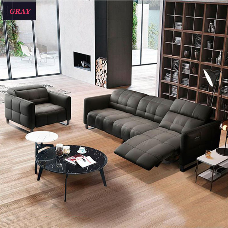 Multi-functional genuine leather sofa sold at the cost price