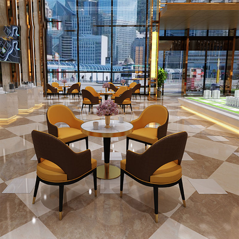 Marble table and chair for restaurant and cafe shop