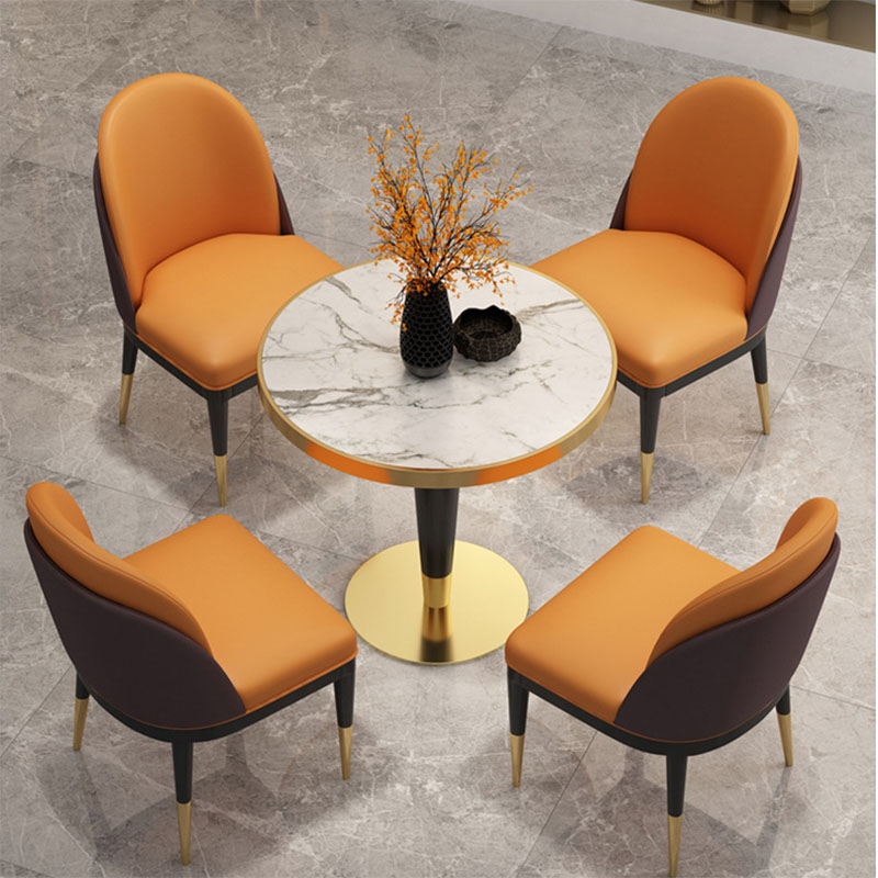 Stone table and chair for reception 