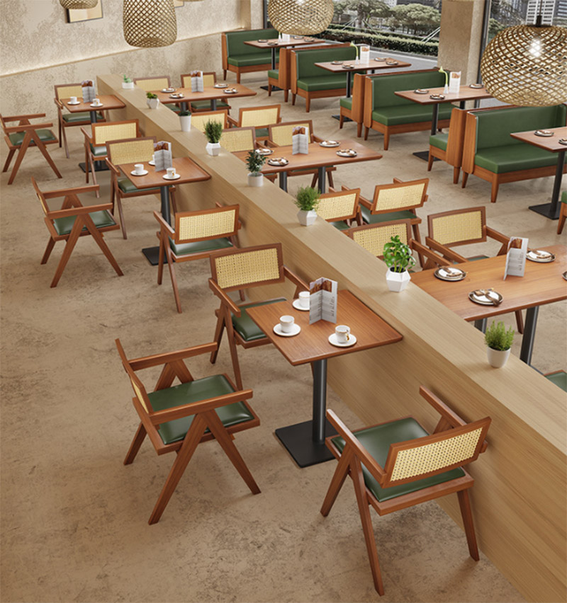 Double side restaurant booth fast food sofa set with modern design