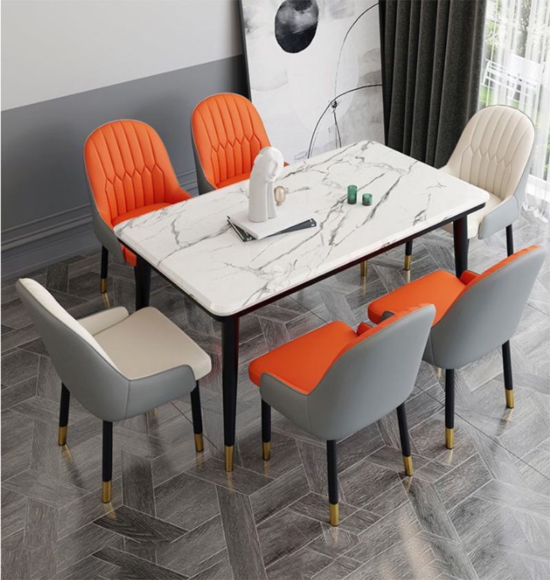 Dining latex chair comfortable chair with gold metal legs for hall reception use